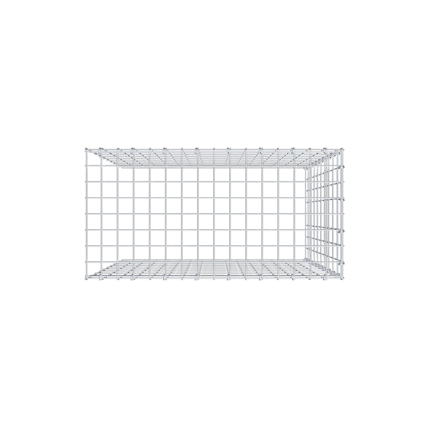 Anbaugabione Typ 4 100 cm x 80 cm x 40 cm (L x H x T), Maschenweite 5 cm x 10 cm, C-Ring