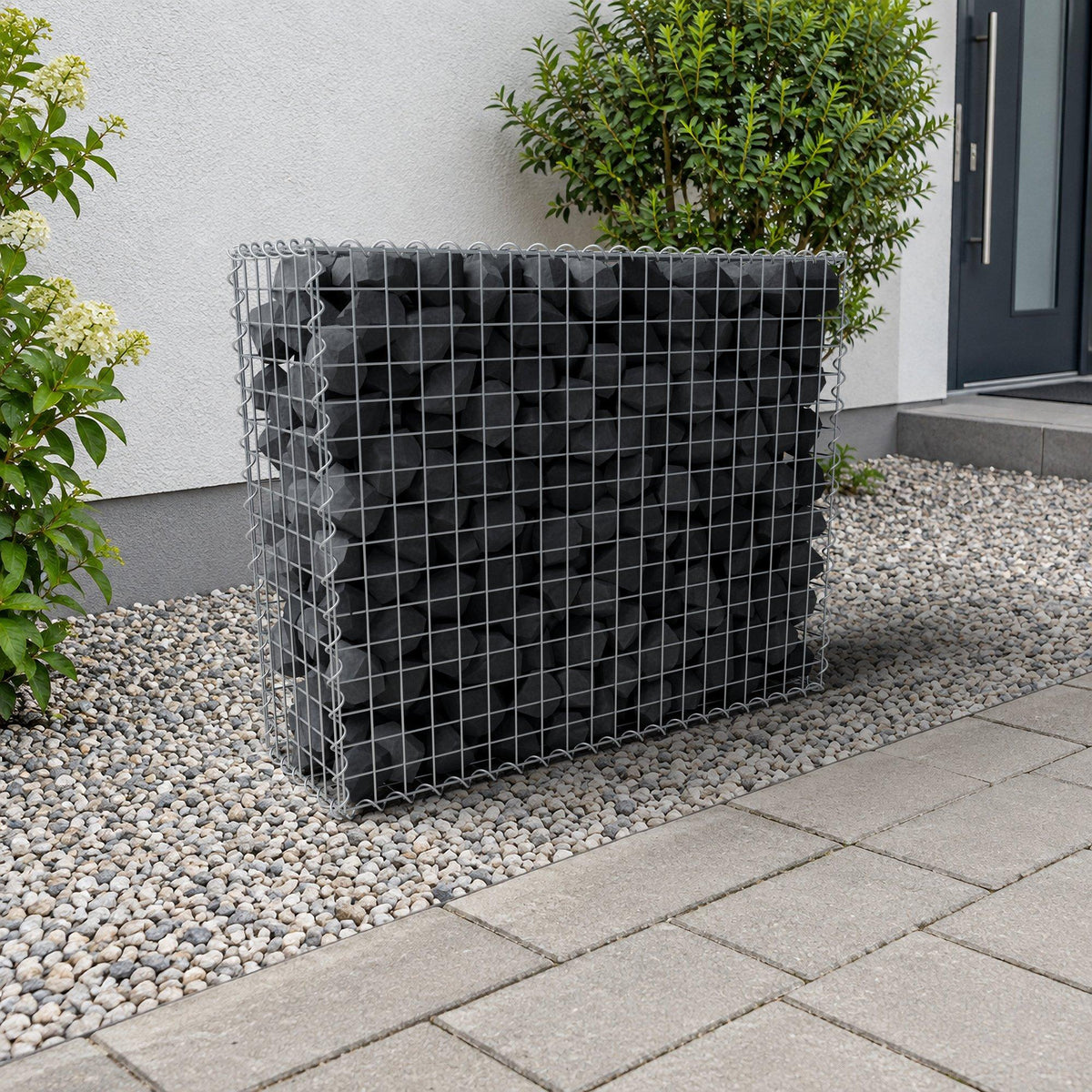 Gabione 100 cm x 80 cm x 30 cm (L x H x T), Maschenweite 5 cm x 5 cm, Spirale