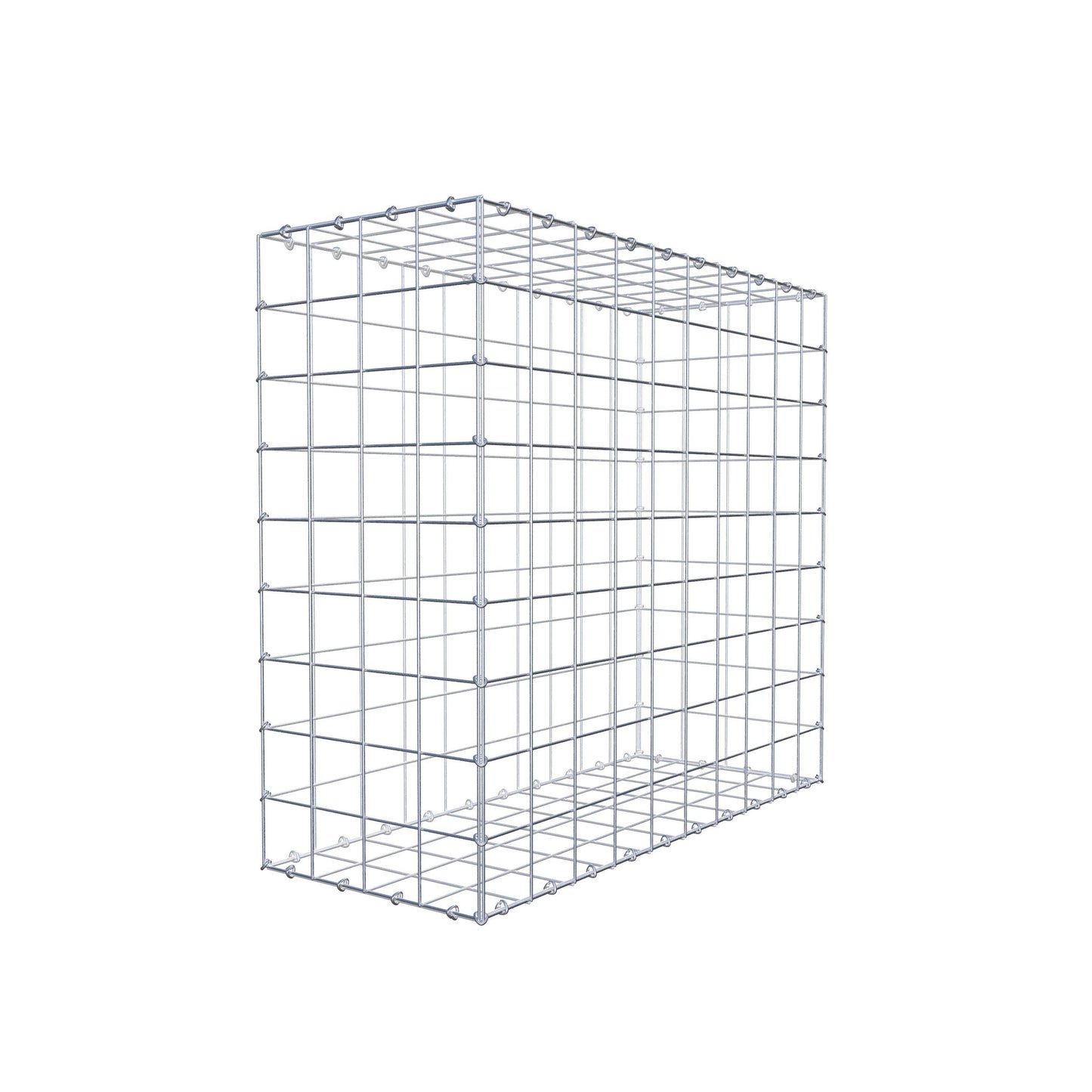 Gabião 100 cm x 90 cm x 40 cm (C x A x P), malhagem 10 cm x 10 cm, anel C