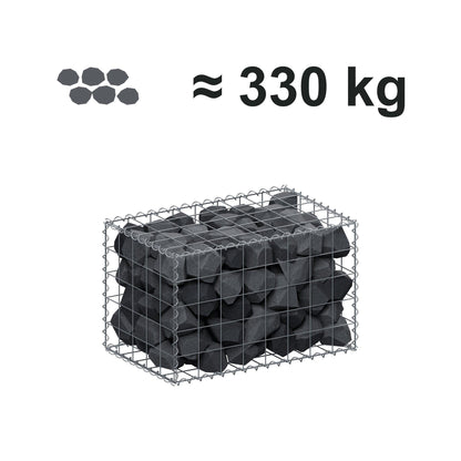 Schanskorf 80 cm x 50 cm x 50 cm (L x H x D), maaswijdte 10 cm x 10 cm, spiraal