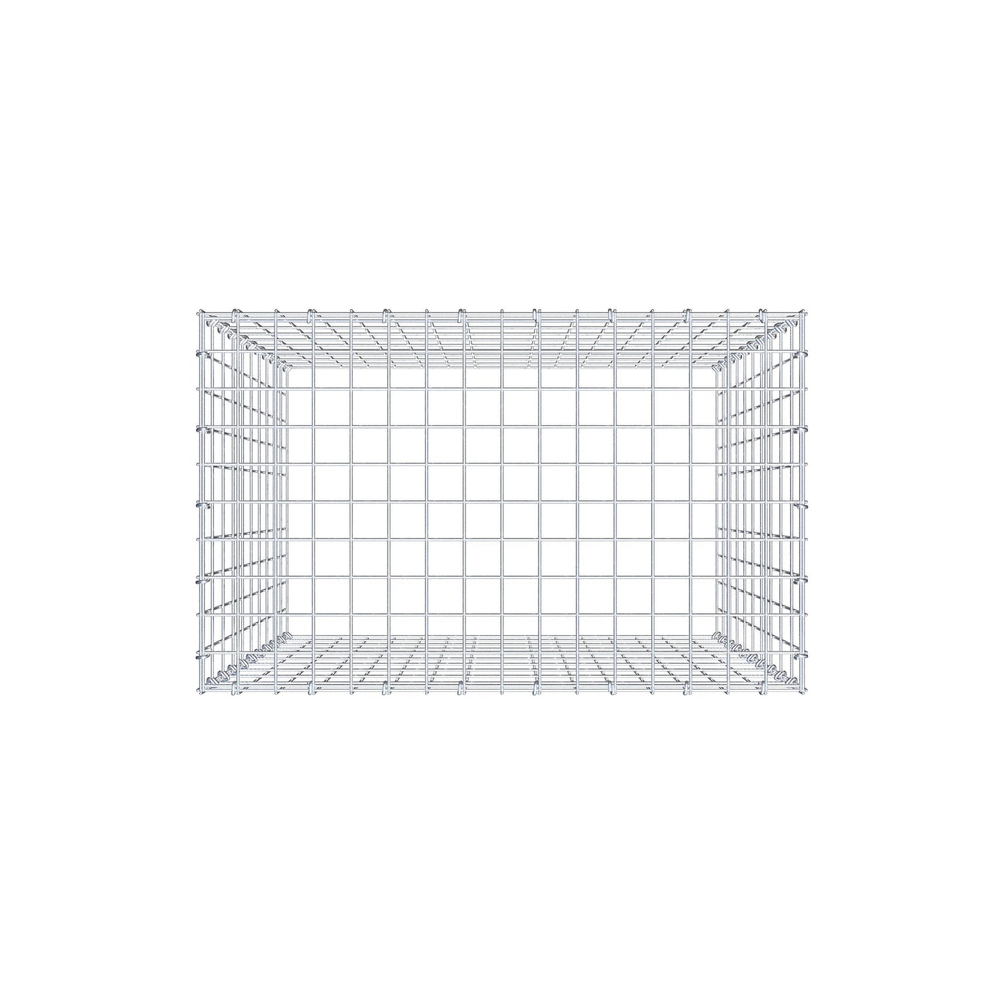 Gabião Tipo 3 100 cm x 80 cm x 50 cm (C x A x P), malhagem 5 cm x 10 cm, anel C