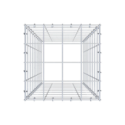 Typ 3 påbyggnadsgabion 100 cm x 40 cm x 40 cm (L x H x D), maskstorlek 10 cm x 10 cm, C-ring