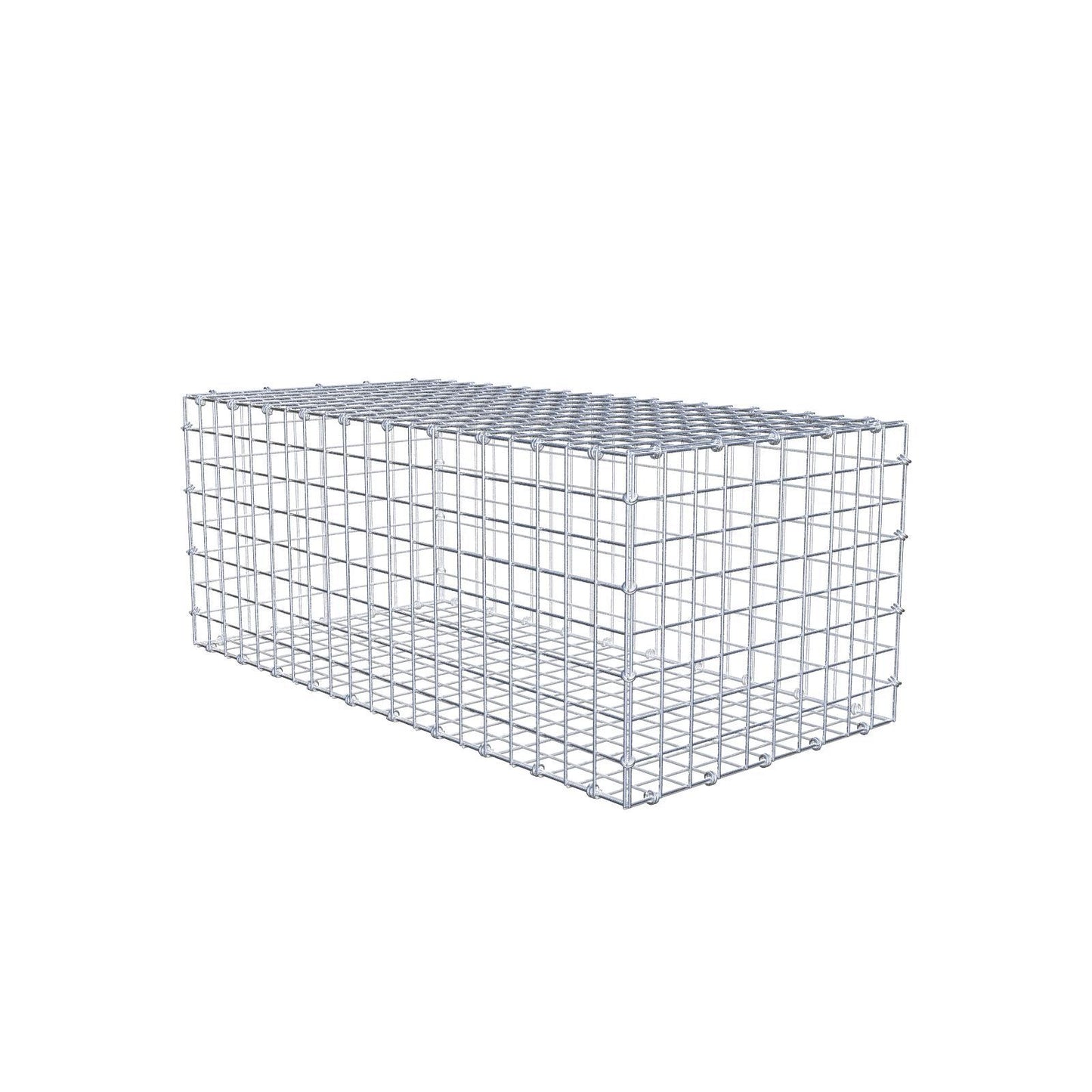 Gabion 100 cm x 40 cm x 50 cm (L x H x D), maskestørrelse 5 x 5 cm, spiralring