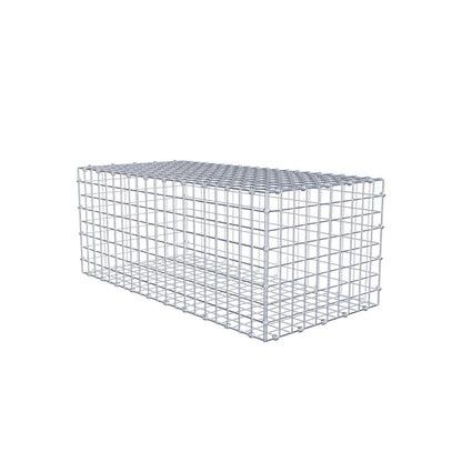 Gabion 100 cm x 40 cm x 50 cm (L x H x D), maskestørrelse 5 x 5 cm, spiralring
