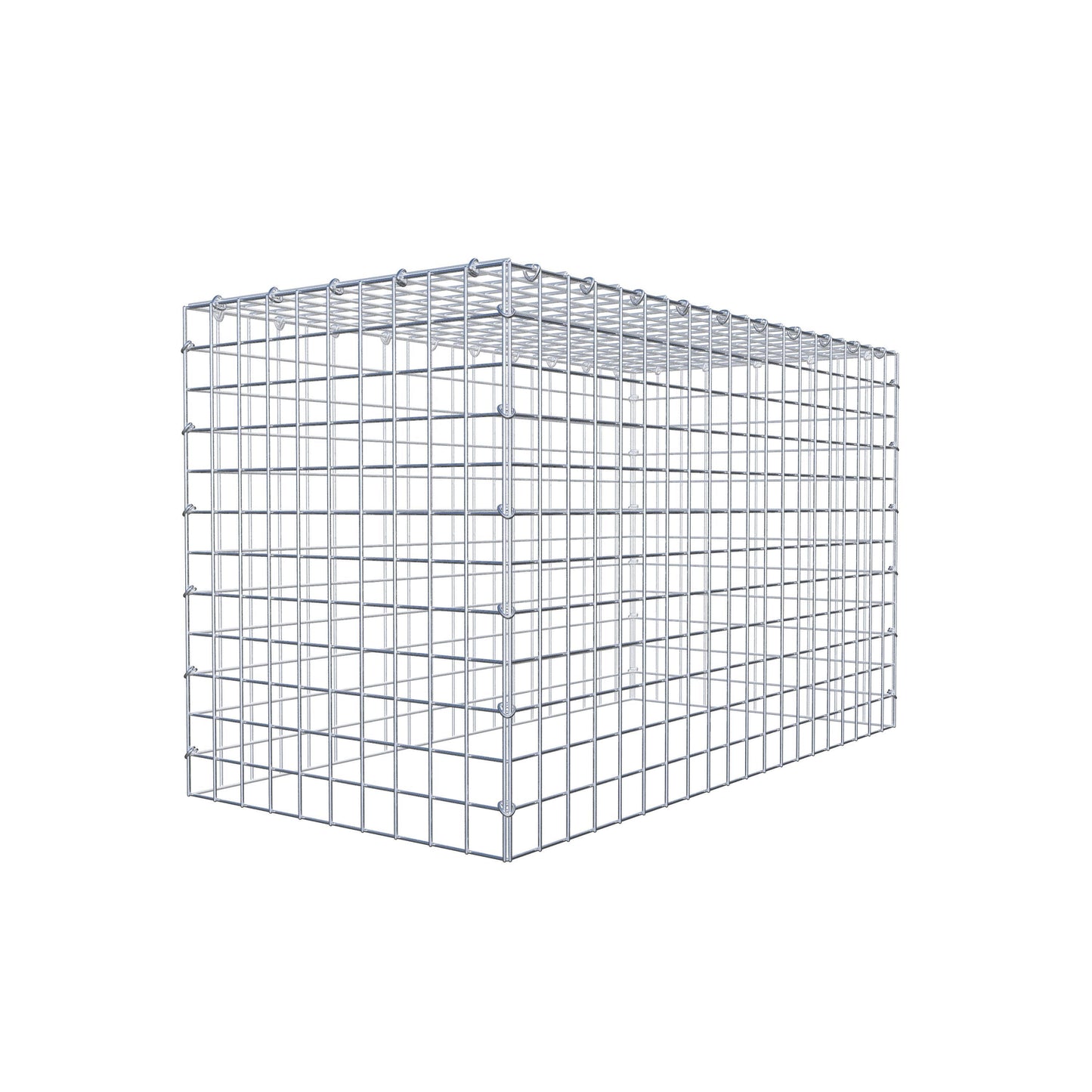 Gavión complementario de tipo 3 100 cm x 60 cm x 50 cm (L x A x P), malla 5 cm x 5 cm, anillo en C