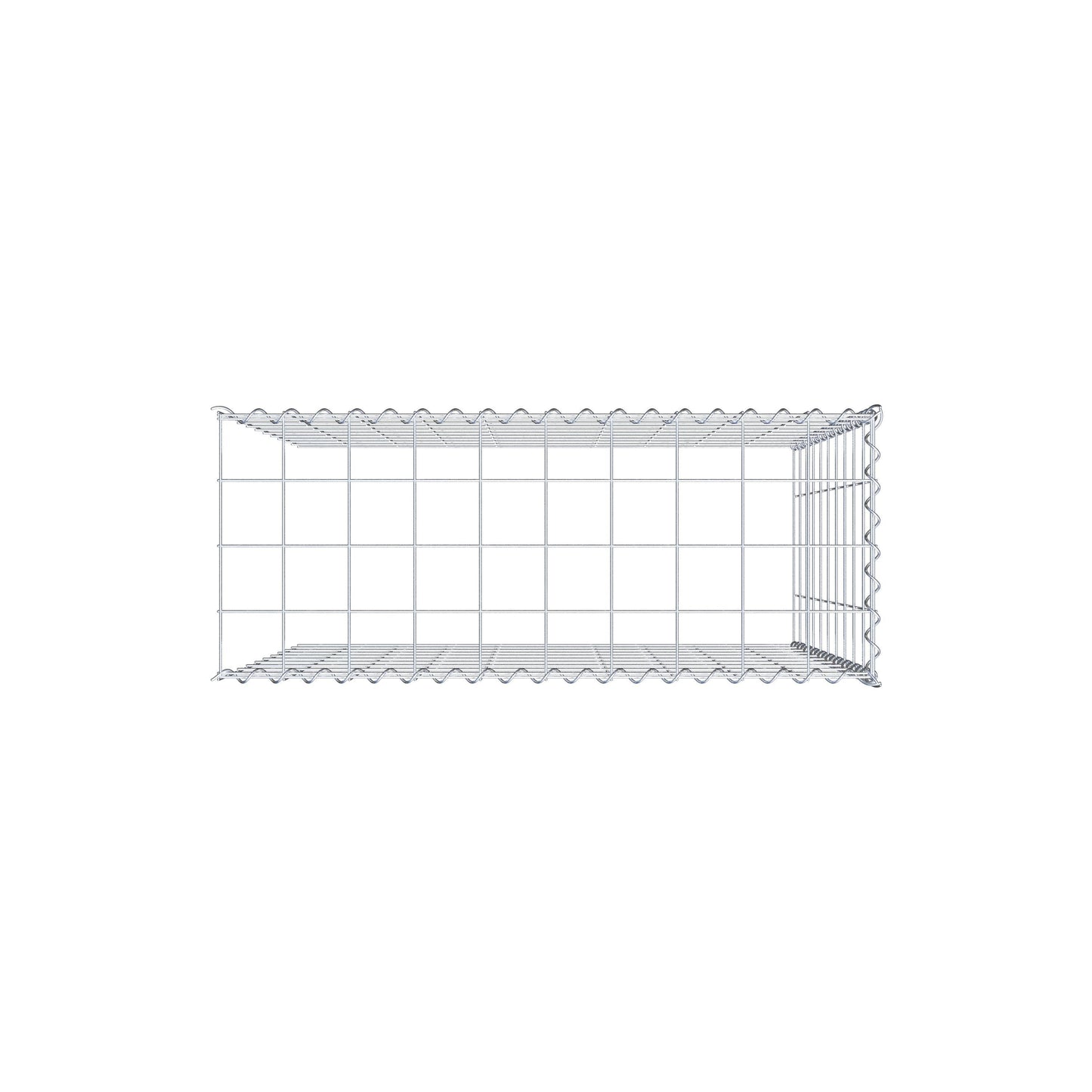 Gabião tipo 4 100 cm x 100 cm x 40 cm (C x A x P), malhagem 10 cm x 10 cm, espiral