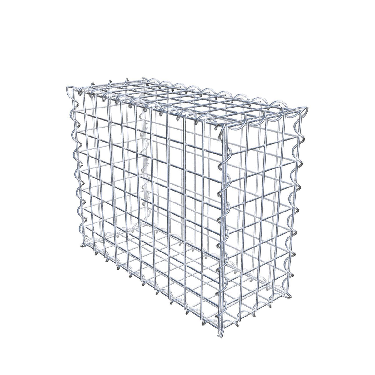Gabbione 50 cm x 40 cm x 20 cm (L x H x P), maglia 5 cm x 5 cm, spirale