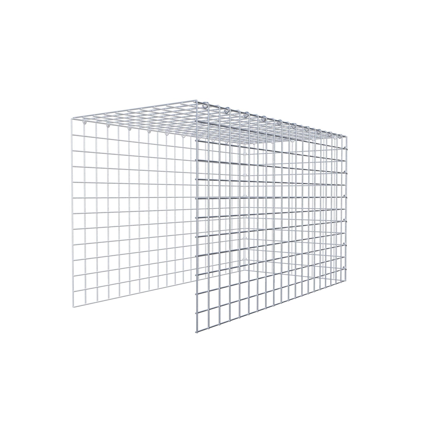 Fourche rapportée type 4 100 cm x 60 cm x 50 cm (L x H x P), mailles 5 cm x 5 cm, anneau C