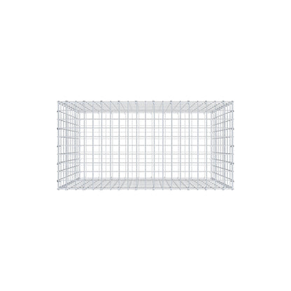 Gabion 100 cm x 100 cm x 50 cm (L x H x D), maskestørrelse 5 cm x 10 cm, C-ring