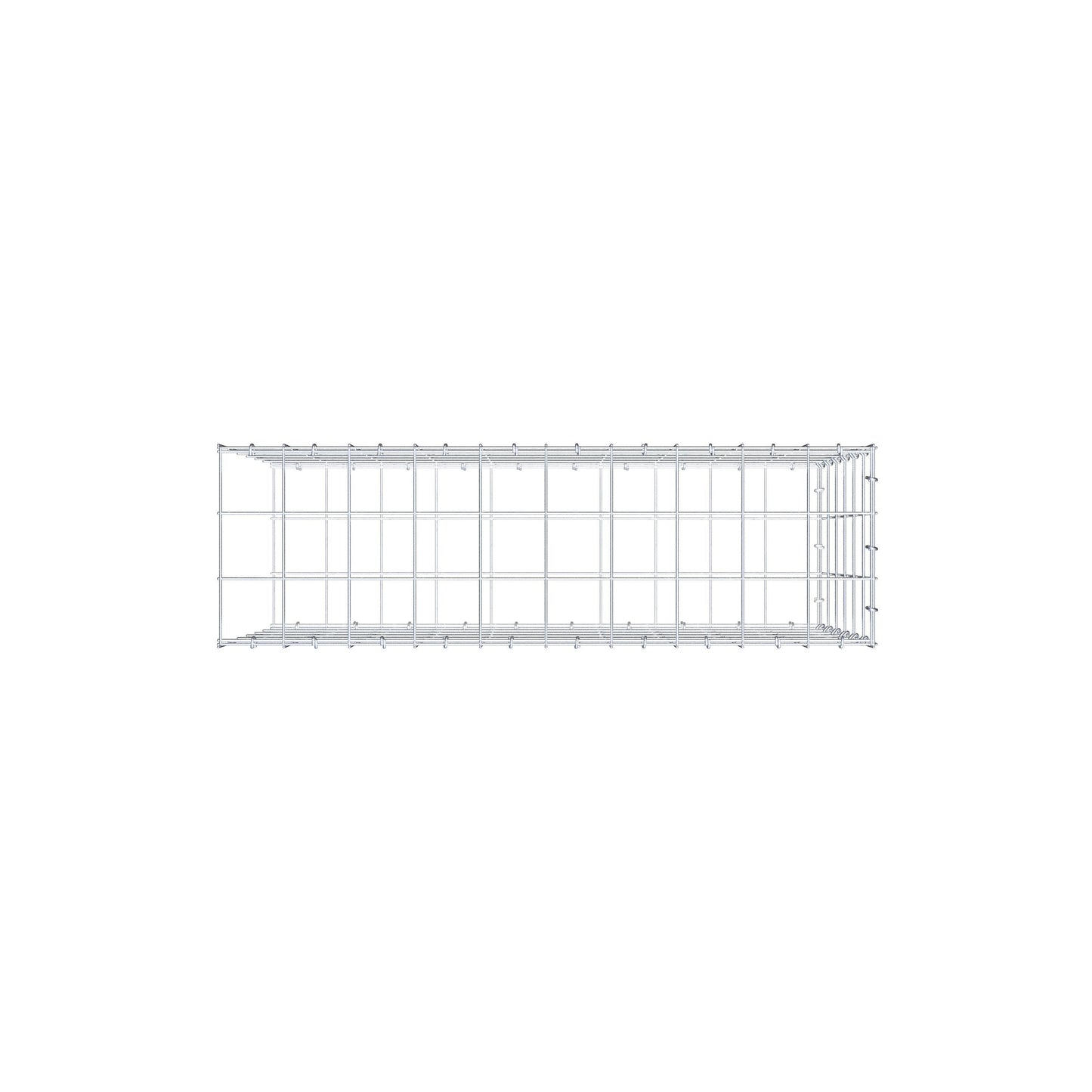 Gabião Tipo 2 100 cm x 60 cm x 30 cm (C x A x P), malhagem 10 cm x 10 cm, anel C