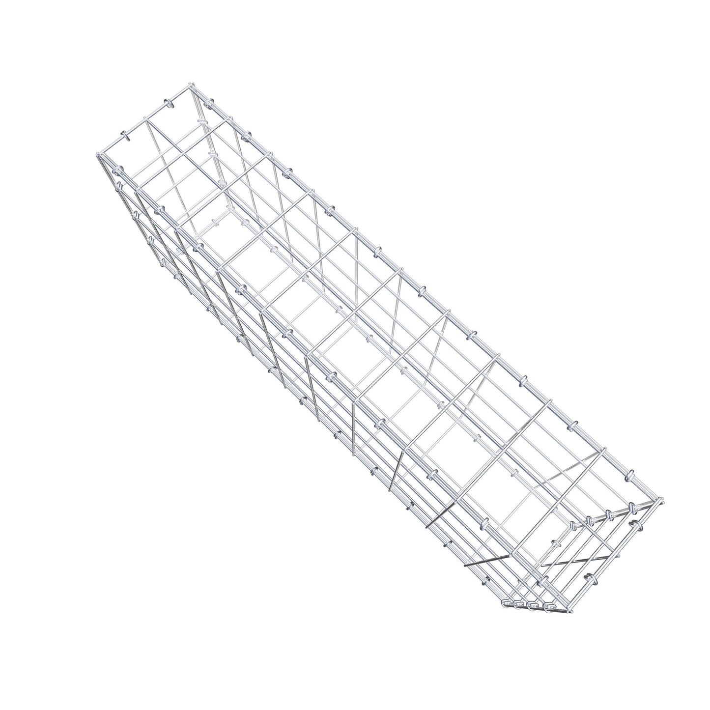 Gabion 100 cm x 40 cm x 20 cm (L x H x P), mailles 10 cm x 10 cm, anneau en C