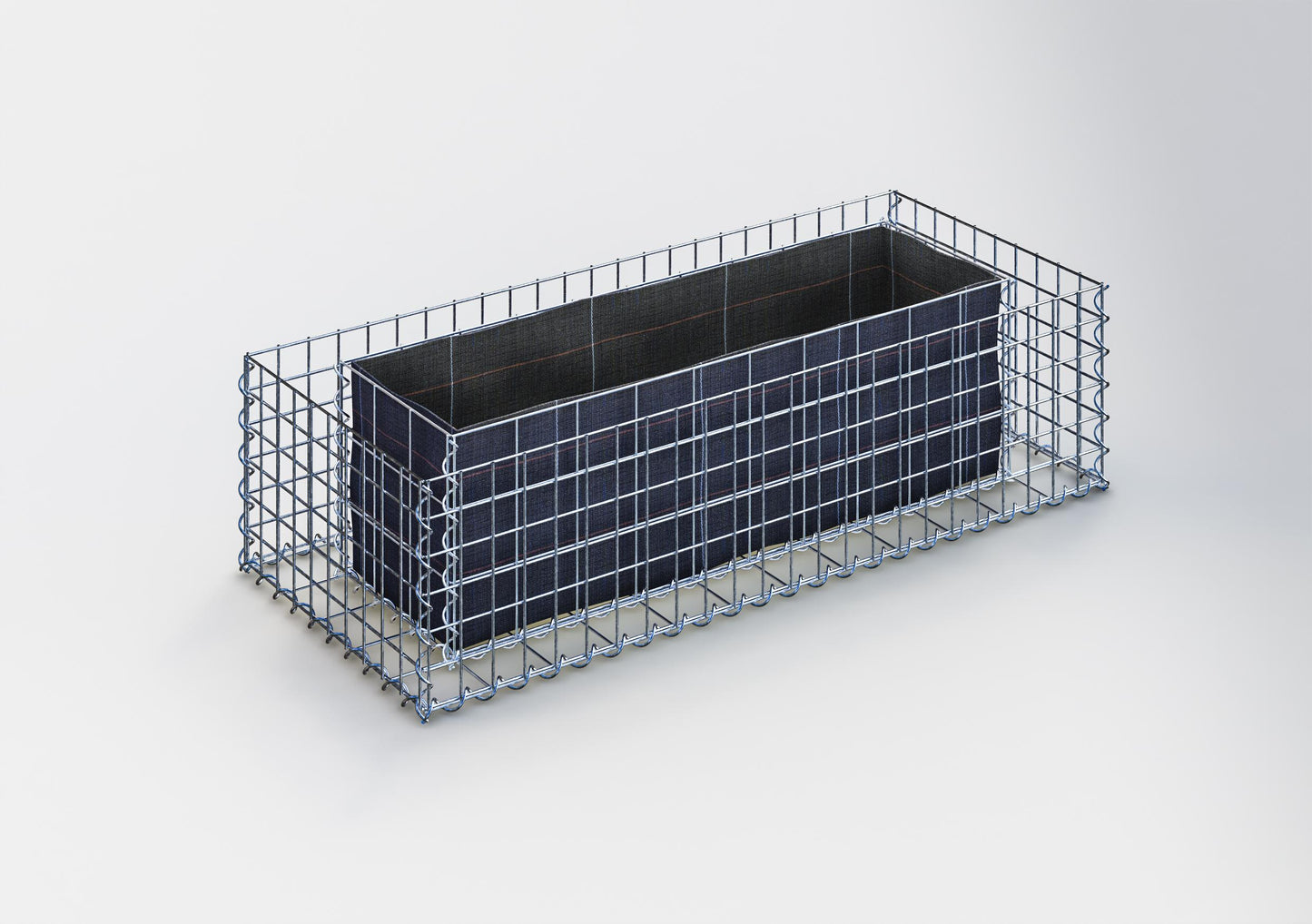 Højbed firkantet 120 cm x 30 cm x 50 cm (L x H x D), maskestørrelse 5 x 5 cm, vægtykkelse 10 cm