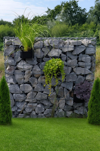 Pot suspendu en gabion pour fleurs et plantes 15 cm x 15 cm x 15 cm (L x H x P)