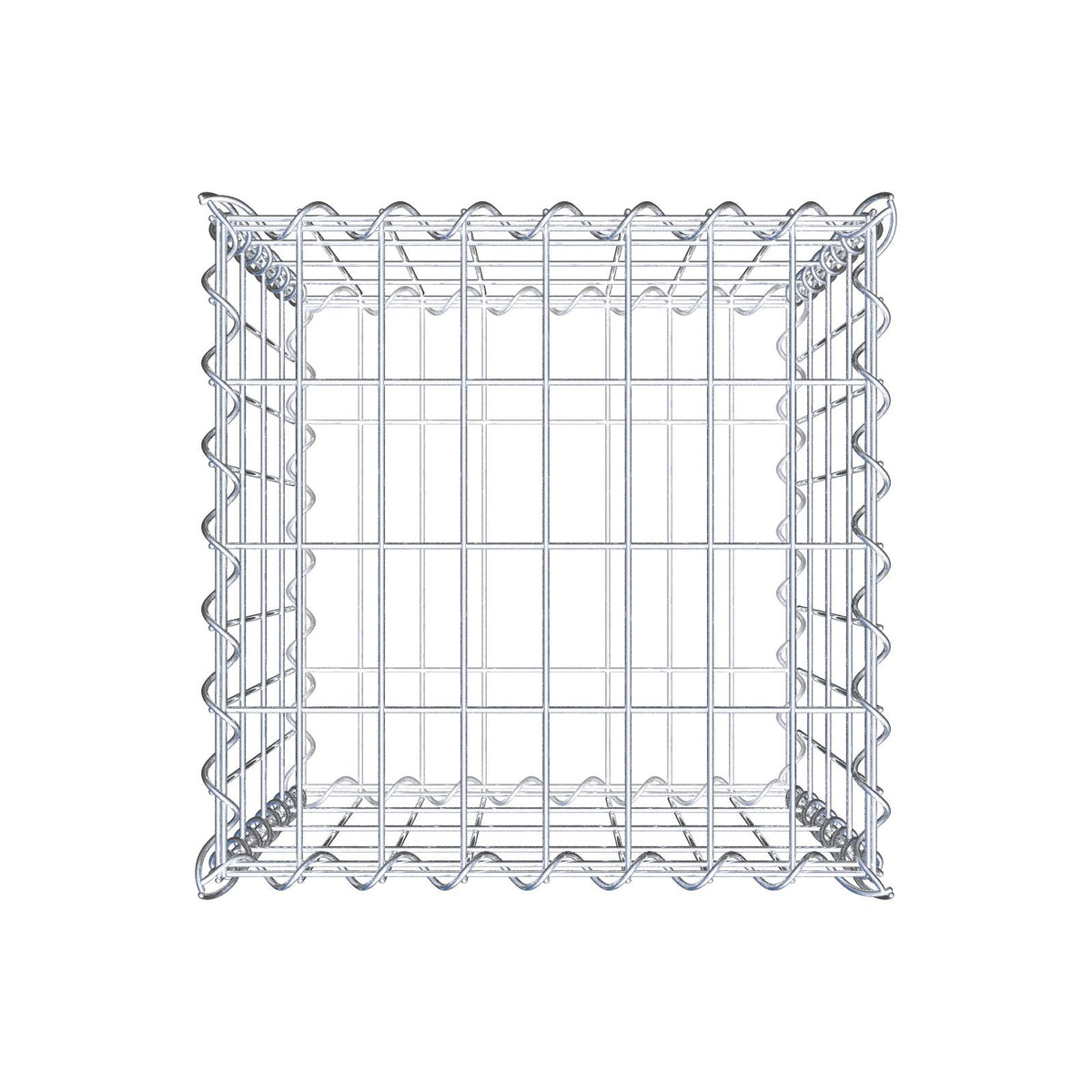 Gabion 40 cm x 40 cm x 40 cm (L x H x D), mesh size 5 cm x 10 cm, spiral