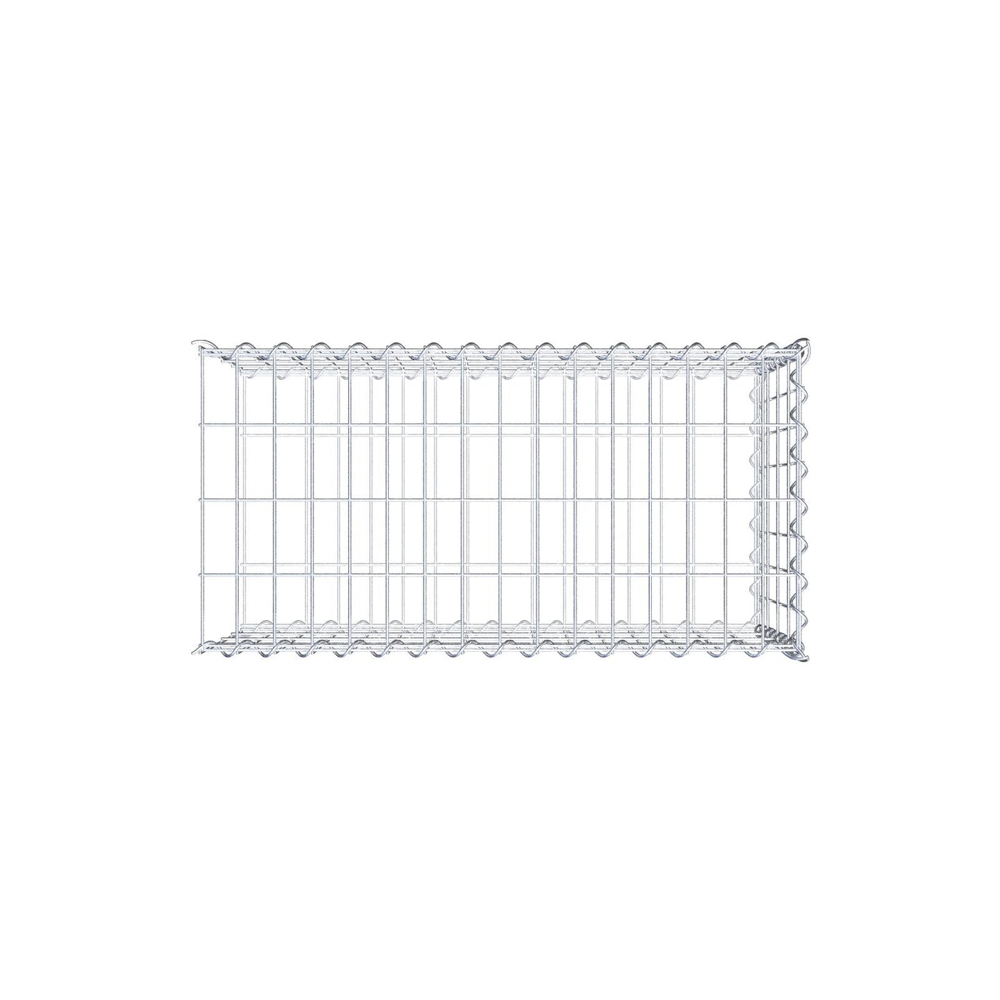 Gavión adicional tipo 2 80 cm x 40 cm x 40 cm (L x A x P), malla 5 cm x 10 cm, en espiral