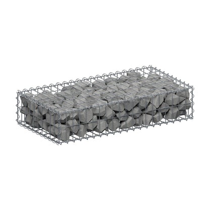 Gabion 100 cm x 20 cm x 50 cm (L x H x D), mesh size 5 cm x 10 cm, spiral