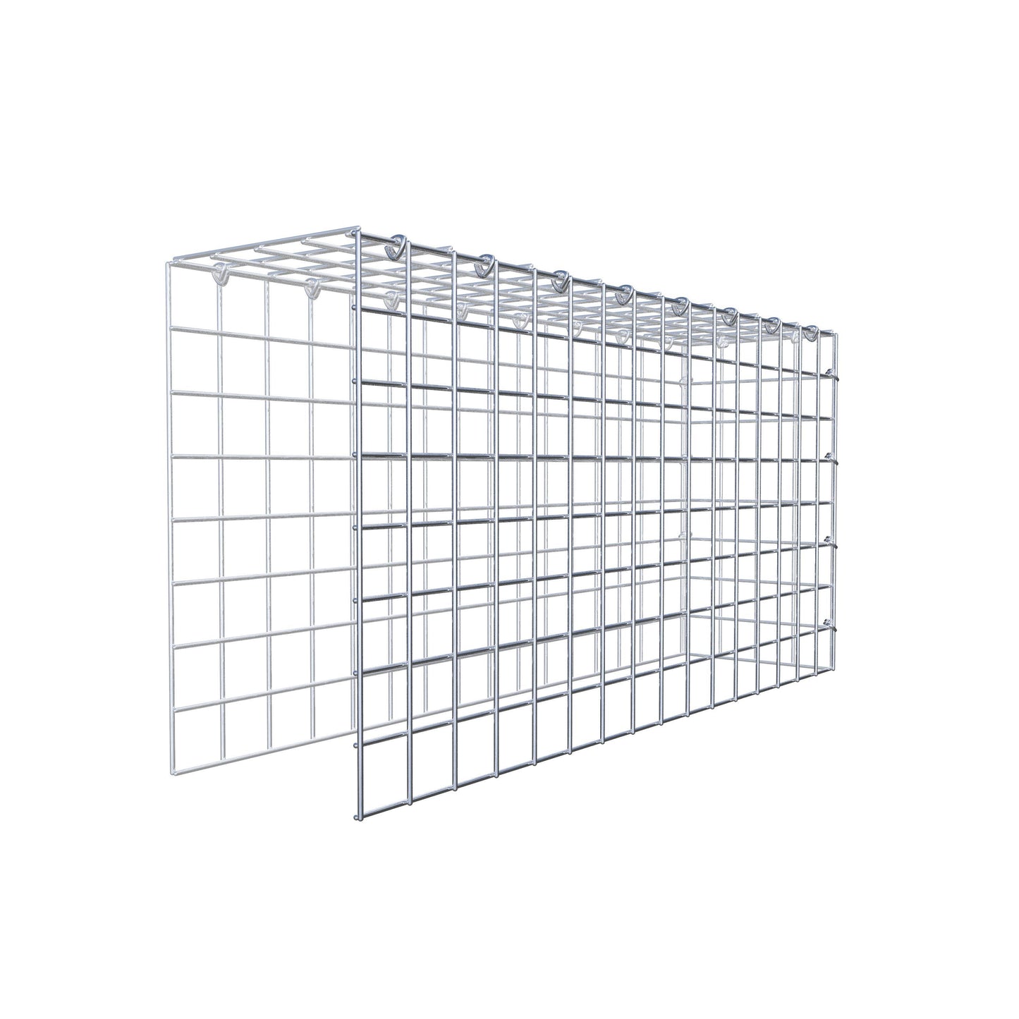 Anbaugabione Typ 4 80 cm x 40 cm x 20 cm (L x H x T), Maschenweite 5 cm x 5 cm, C-Ring