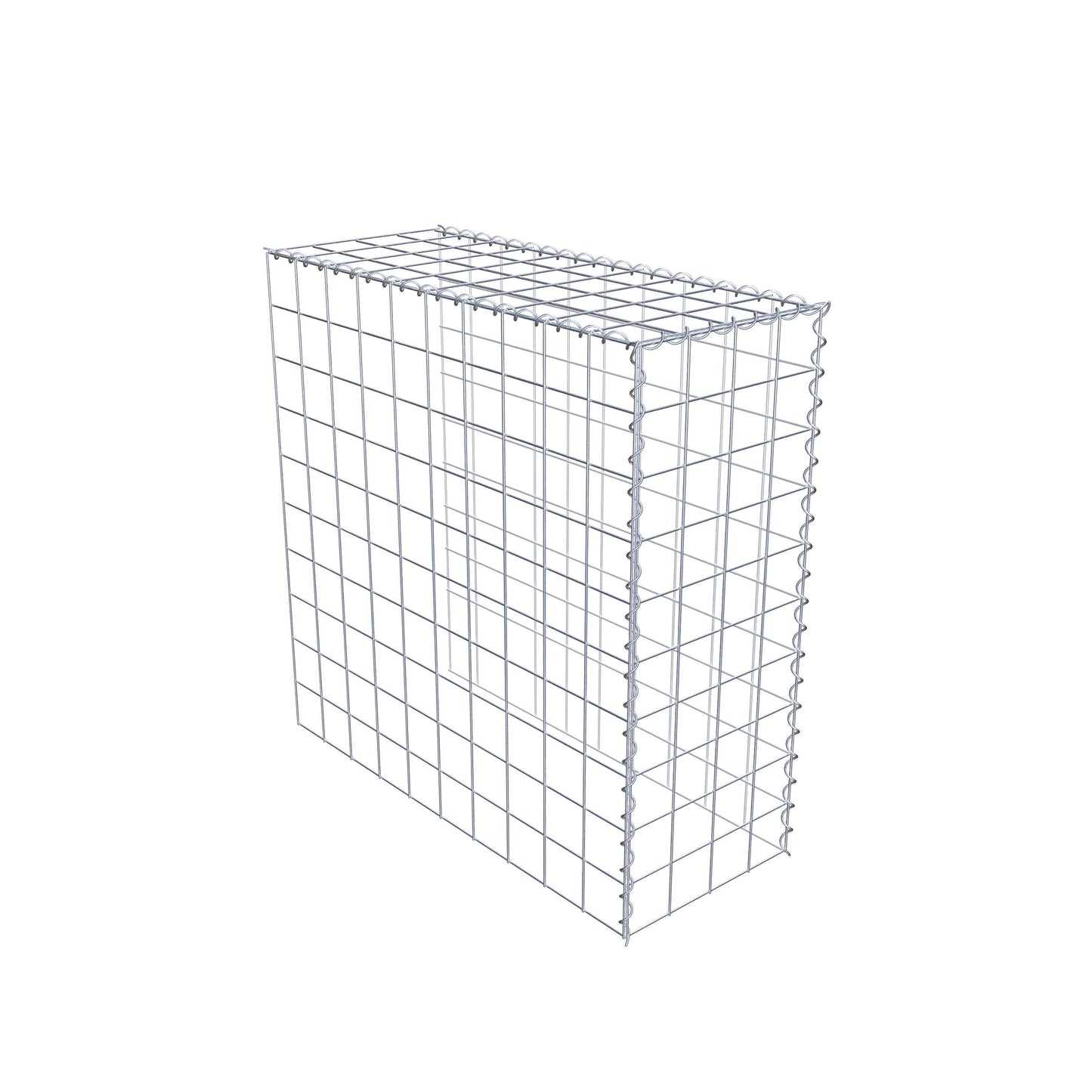 Gabião tipo 4 100 cm x 100 cm x 40 cm (C x A x P), malhagem 10 cm x 10 cm, espiral