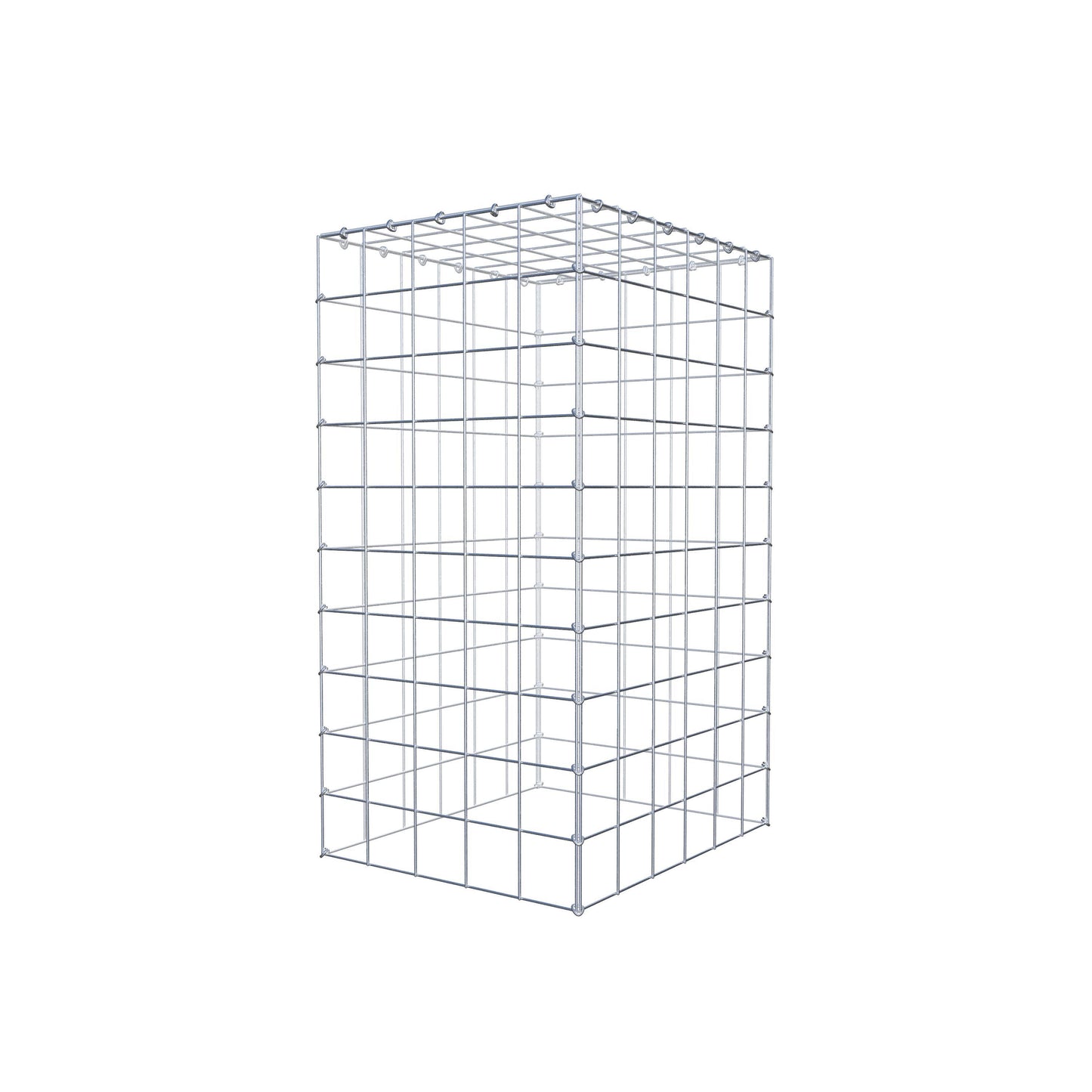 Monteret gabion type 3 100 cm x 60 cm x 50 cm (L x H x D), maskestørrelse 10 cm x 10 cm, C-ring