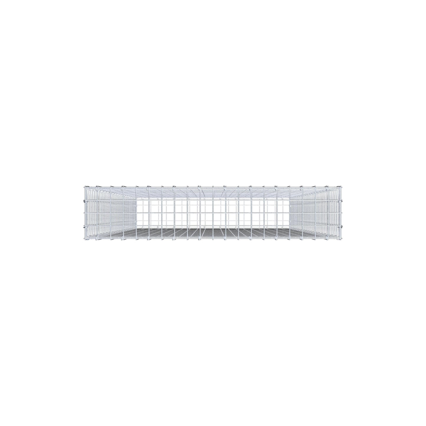 Gabbione 200 cm x 100 cm x 20 cm (L x H x P), maglia 5 cm x 5 cm, anello a C