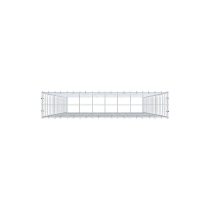 Monteret gabion type 3 200 cm x 100 cm x 20 cm (L x H x D), maskestørrelse 10 cm x 10 cm, C-ring