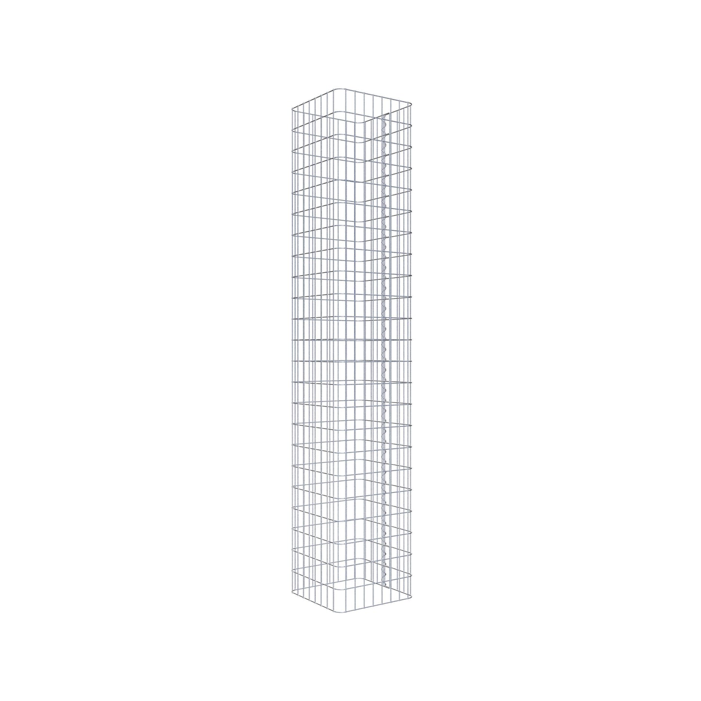 Gabionpelare vinkelformad 42 cm x 42 cm, 230 cm höjd, MW 5 cm x 10 cm