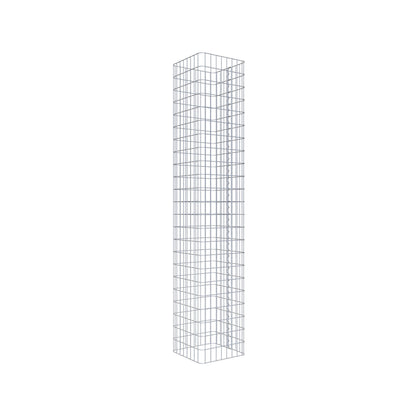 Gabionpelare vinkelformad 42 cm x 42 cm, 230 cm höjd, MW 5 cm x 10 cm