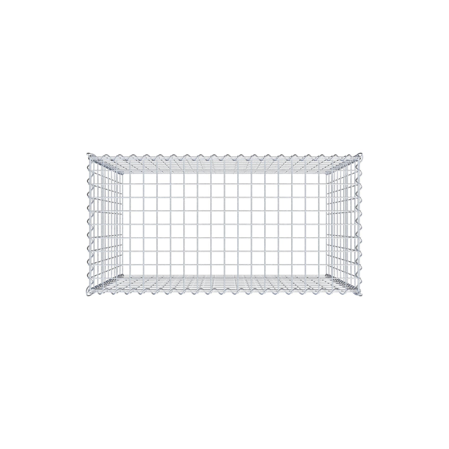 Opvokset gabion type 3 100 cm x 100 cm x 50 cm (L x H x D), maskestørrelse 5 cm x 10 cm, spiral