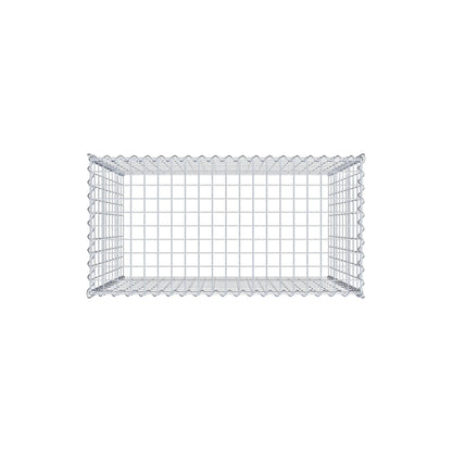 Opvokset gabion type 3 100 cm x 100 cm x 50 cm (L x H x D), maskestørrelse 5 cm x 10 cm, spiral
