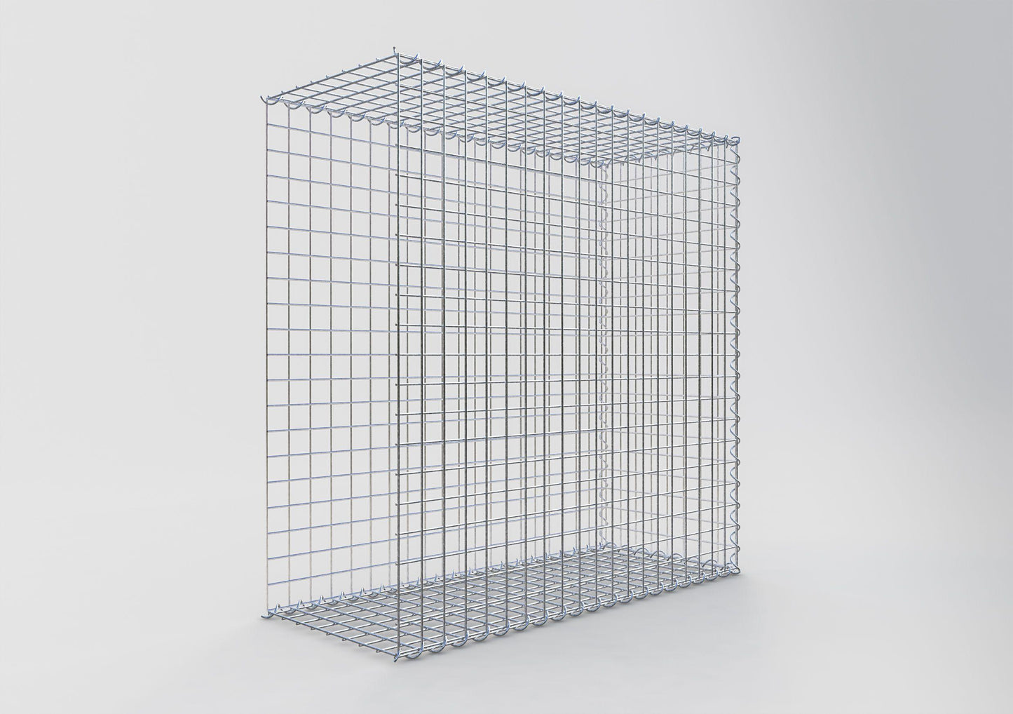 Gabion rapporté type 2 100 cm x 100 cm x 40 cm (L x H x P), mailles 5 cm x 5 cm, spirale