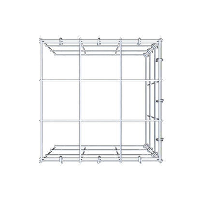 Gabbione aggiuntivo tipo 4 30 cm x 30 cm x 30 cm (L x H x P), maglia 10 cm x 10 cm, anello a C