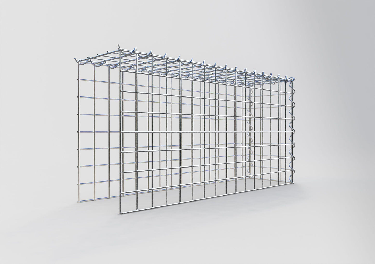 Anbaugabione Typ 4 80 cm x 40 cm x 20 cm (L x H x T), Maschenweite 5 cm x 5 cm, Spirale
