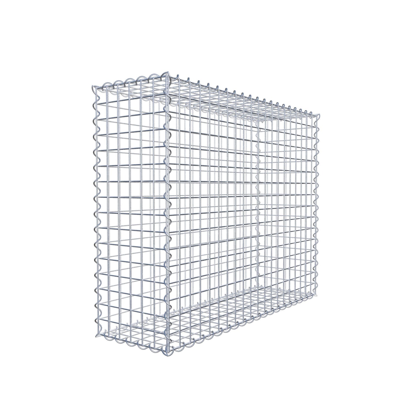 Gabione 100 cm x 80 cm x 30 cm (L x H x T), Maschenweite 5 cm x 5 cm, Spirale
