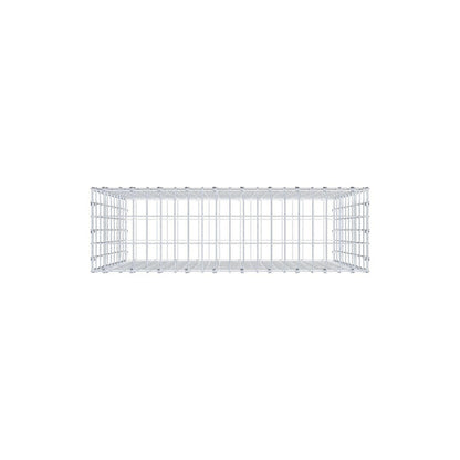 Gabion 100 cm x 100 cm x 30 cm (L x H x D), maskestørrelse 5 x 10 cm, spiralring