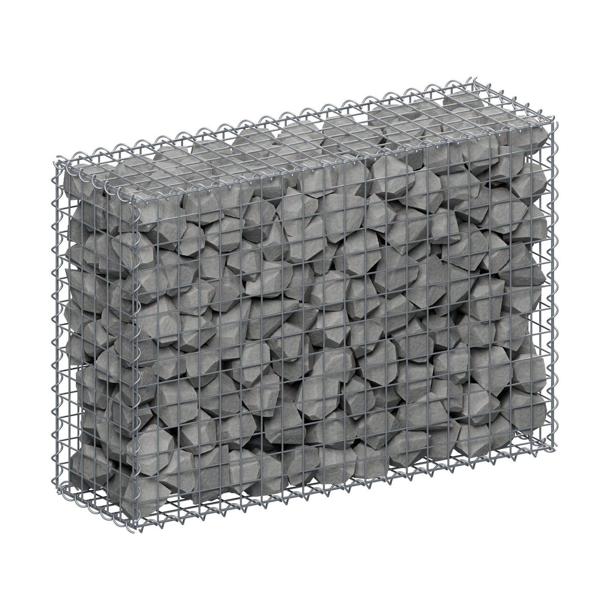 Gabione 100 cm x 70 cm x 30 cm (L x H x T), Maschenweite 5 cm x 5 cm, Spirale