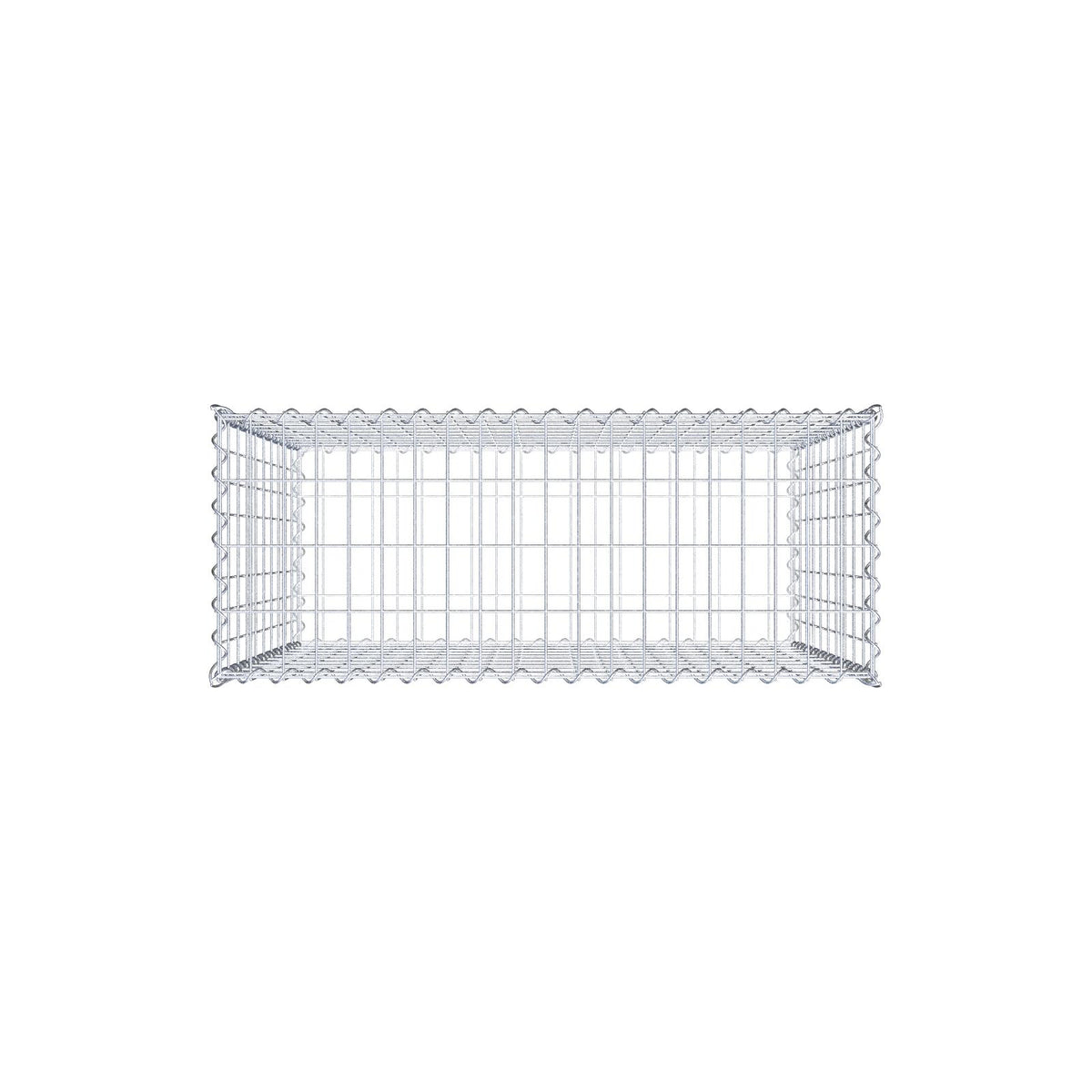 Gavión 100 cm x 100 cm x 40 cm (L x A x P), luz de malla 5 cm x 10 cm, en espiral