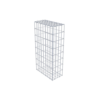Gabbione 80 cm x 40 cm x 20 cm (L x H x P), maglia 5 cm x 10 cm, anello a C