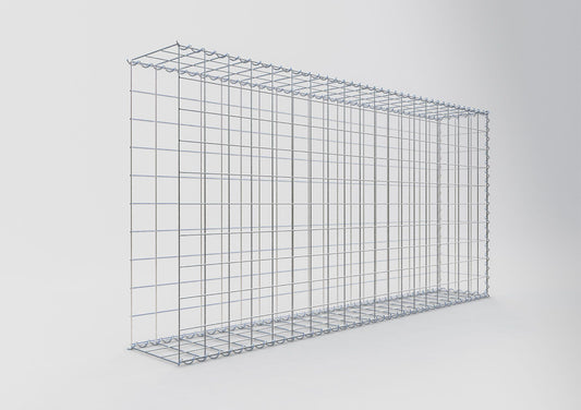Gabion rapporté type 2 200 cm x 100 cm x 30 cm (L x H x P), mailles 10 cm x 10 cm, spirale