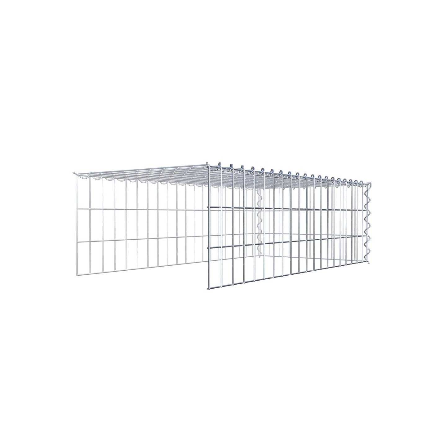 Anbaugabione Typ 4 100 cm x 30 cm x 50 cm (L x H x T), Maschenweite 5 cm x 10 cm, Spirale