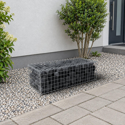 Gabion 100 cm x 30 cm x 40 cm (L x H x D), mesh size 5 cm x 5 cm, spiral