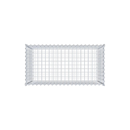 Gavión 100 cm x 60 cm x 50 cm (largo x alto x fondo), malla 5 cm x 5 cm, en espiral
