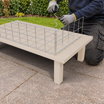 Gabion 100 cm x 20 cm x 50 cm (L x H x D), maskestørrelse 10 cm x 10 cm, spiral