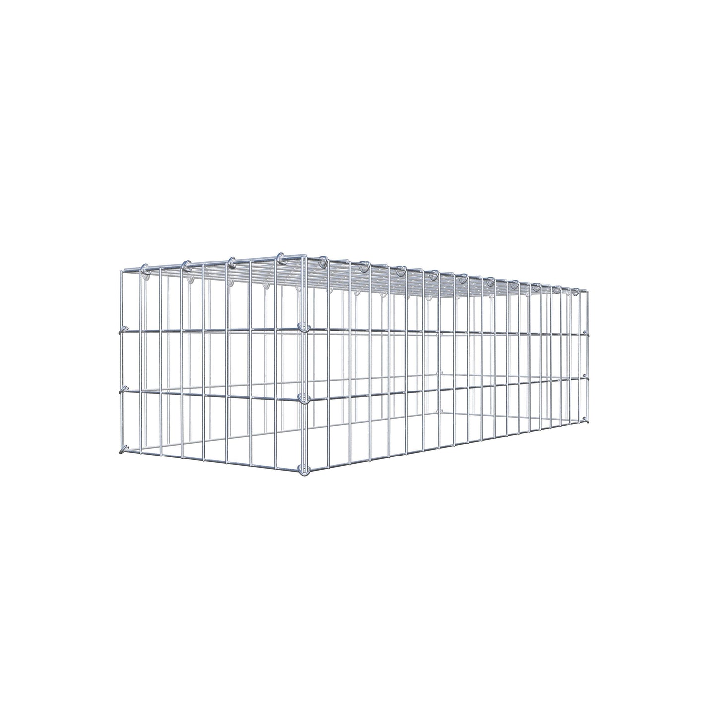 Gabião Tipo 3 100 cm x 30 cm x 40 cm (C x A x P), malhagem 5 cm x 10 cm, anel C