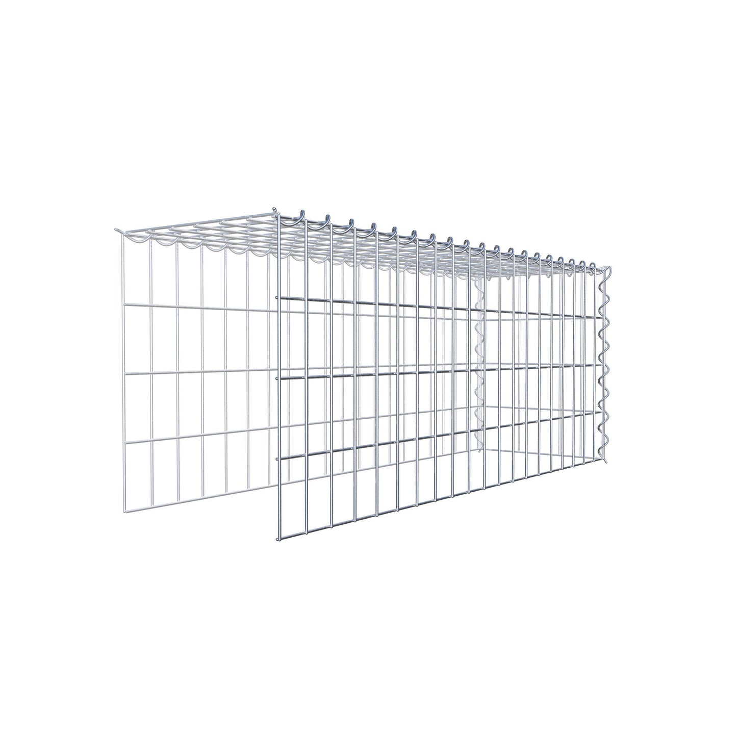Gabion rapporté type 4 100 cm x 40 cm x 30 cm (L x H x P), mailles 5 cm x 10 cm, spirale
