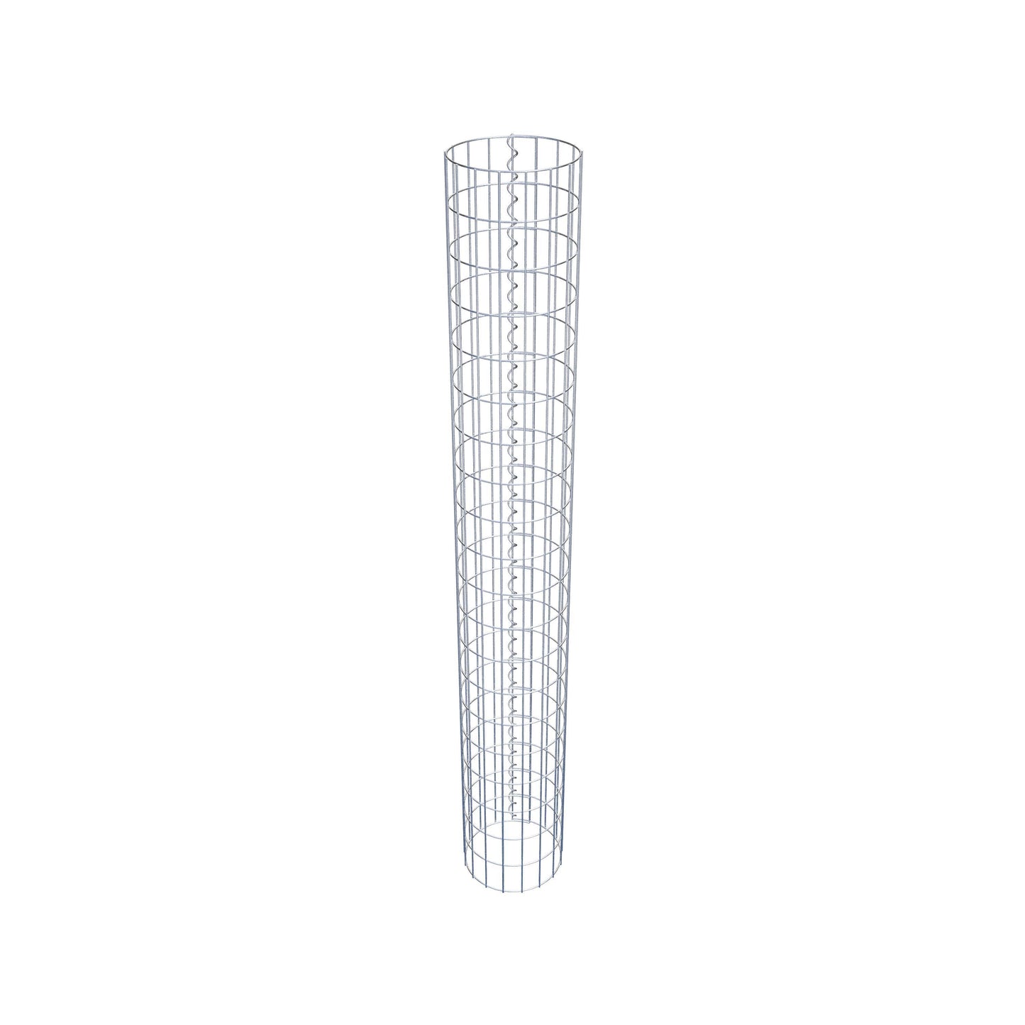 Rund gabionsøjle, varmgalvaniseret, 27 cm diameter, 200 cm højde, MW 5 cm x 10 cm