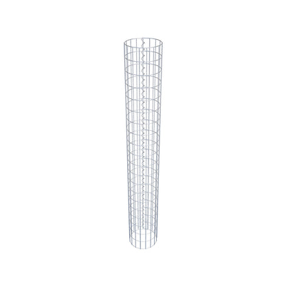 Rund gabionsøjle, varmgalvaniseret, 27 cm diameter, 200 cm højde, MW 5 cm x 10 cm