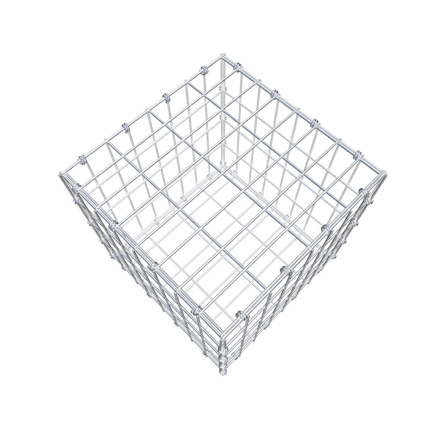 Gabione 40 cm x 40 cm x 40 cm (L x H x T), Maschenweite 5 x 10 cm, Spiralring