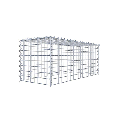 Anbaugabione Typ 3 100 cm x 40 cm x 40 cm (L x H x T), Maschenweite 5 cm x 5 cm, Spirale