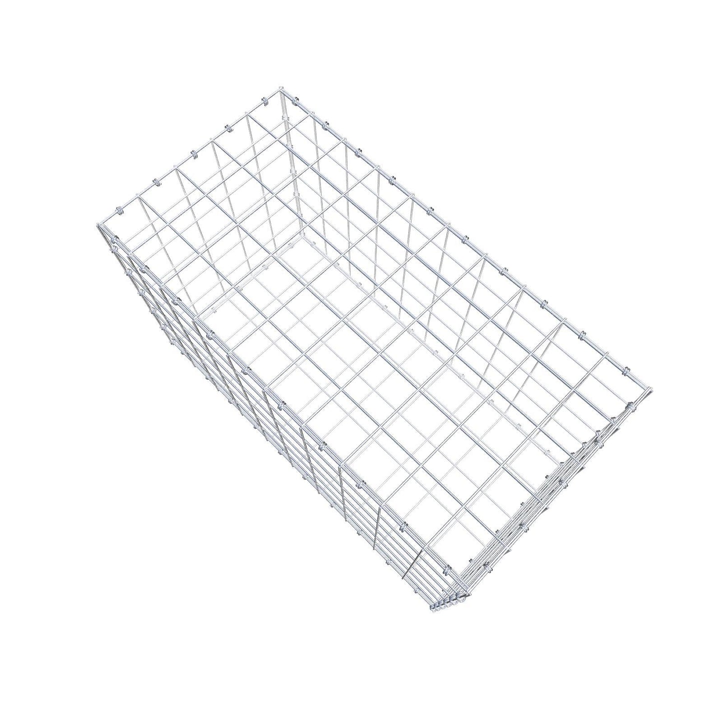 Gabione 100 cm x 60 cm x 50 cm (L x H x T), Maschenweite 10 x 10 cm, Spiralring