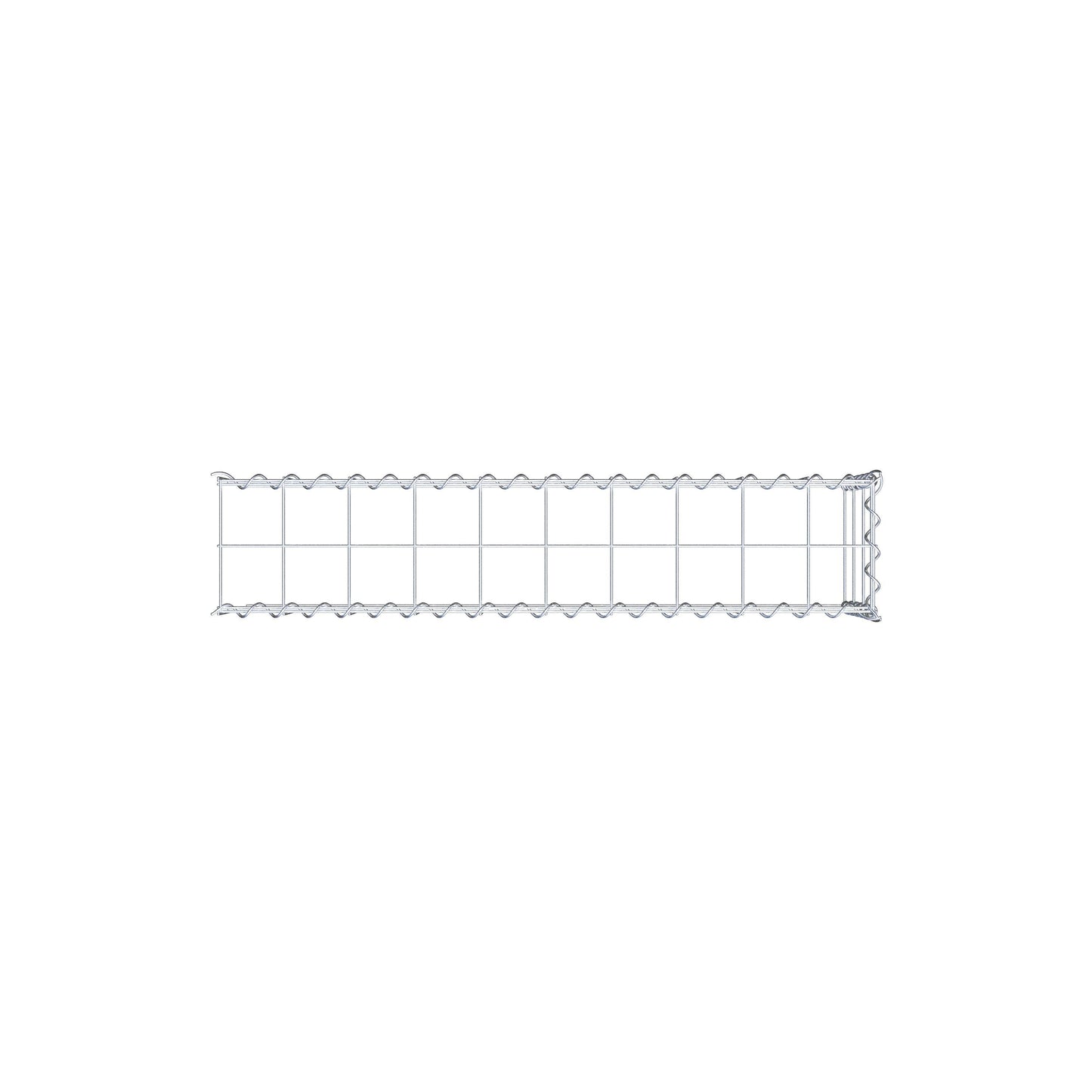 Gabion rapporté type 4 100 cm x 30 cm x 20 cm (L x H x P), mailles 10 cm x 10 cm, spirale